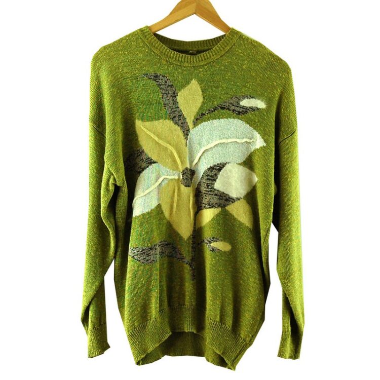 80s Green Knitted Vintage Sweater