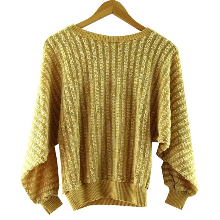 80s Yellow Knitted Vintage Sweater