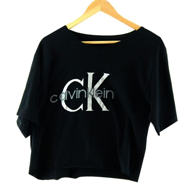 Calvin Klein Black Cropped T Shirt