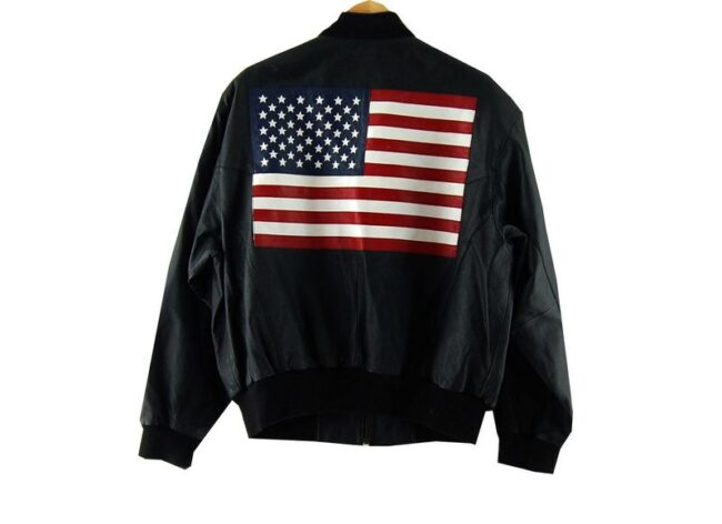 Back Black Bomber Jacket Mens