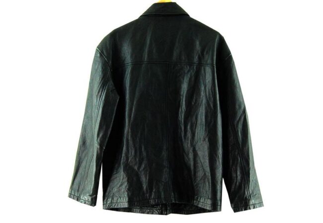 Back Marcello Figlia Black Bomber Jacket Mens