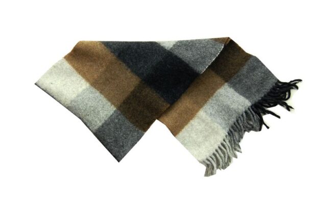 Open Short Multi Coloured Checkered Scarf