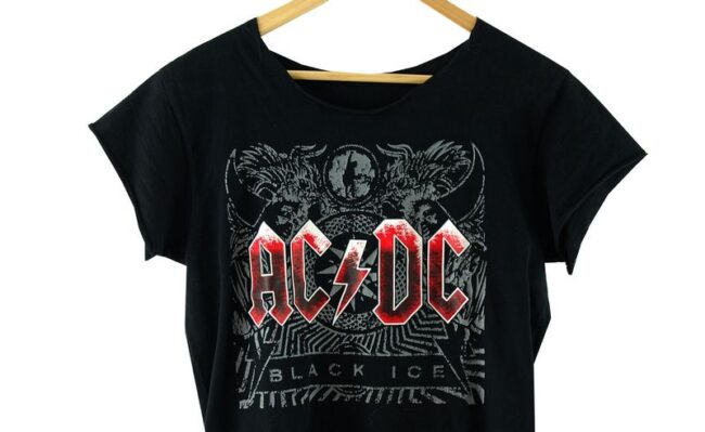 Front Close Up AC/DC Black Ice T-Shirt