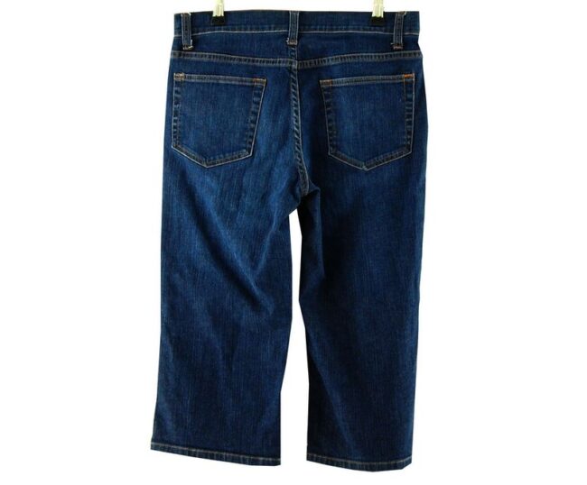 Back Dark Blue Denim Knee Length Trousers