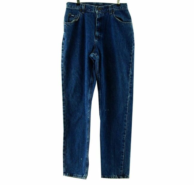 Front Lee High Waisted Blue Mom Jeans
