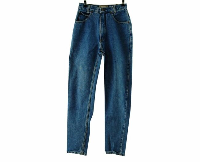 Front Great Land Blue High Waisted Mom Jeans