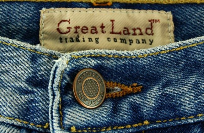 Label Great Land Blue High Waisted Mom Jeans