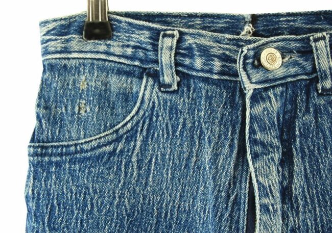 Front Close Up Prego Marble Wash High Waisted Jeans
