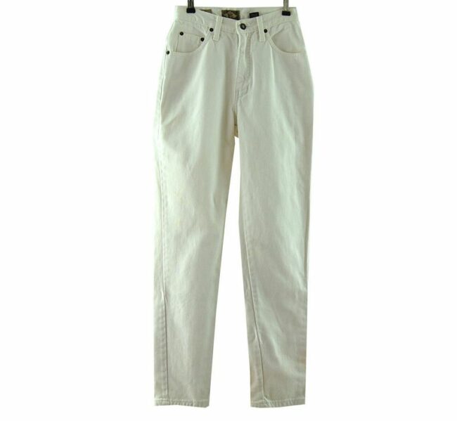 Front Express White High Waisted Jeans