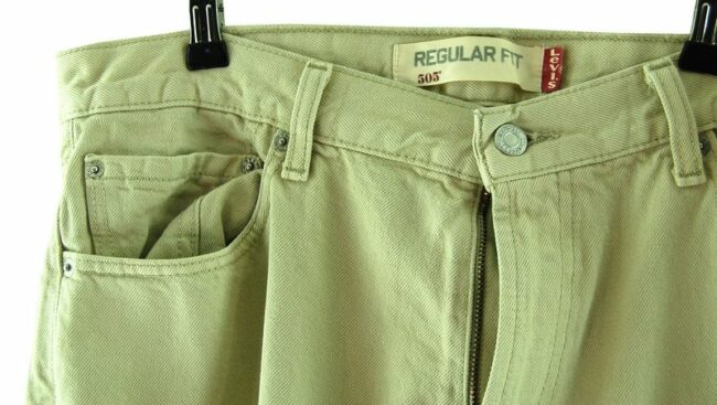 Front Close Up Levis High Waisted Jeans Mens