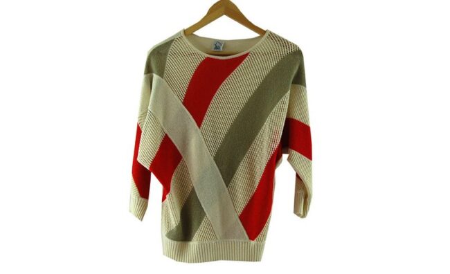 Sweater Front 80s Two Piece Knitted Sweater