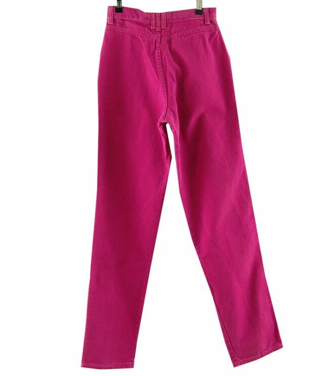 Back Dark Pink High Waisted Jeans