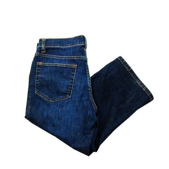 Dark Blue Denim Knee Length Trousers