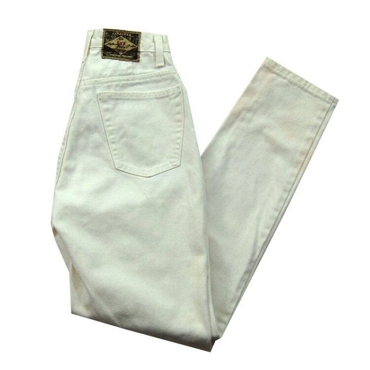 Express White High Waisted Jeans
