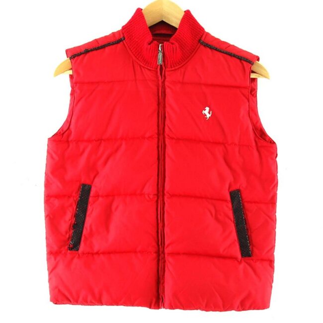 Ferrari Real Down Red Puffa Vest