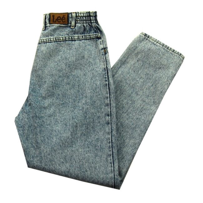 Lee Blue Acid Wash High Waisted Jeans