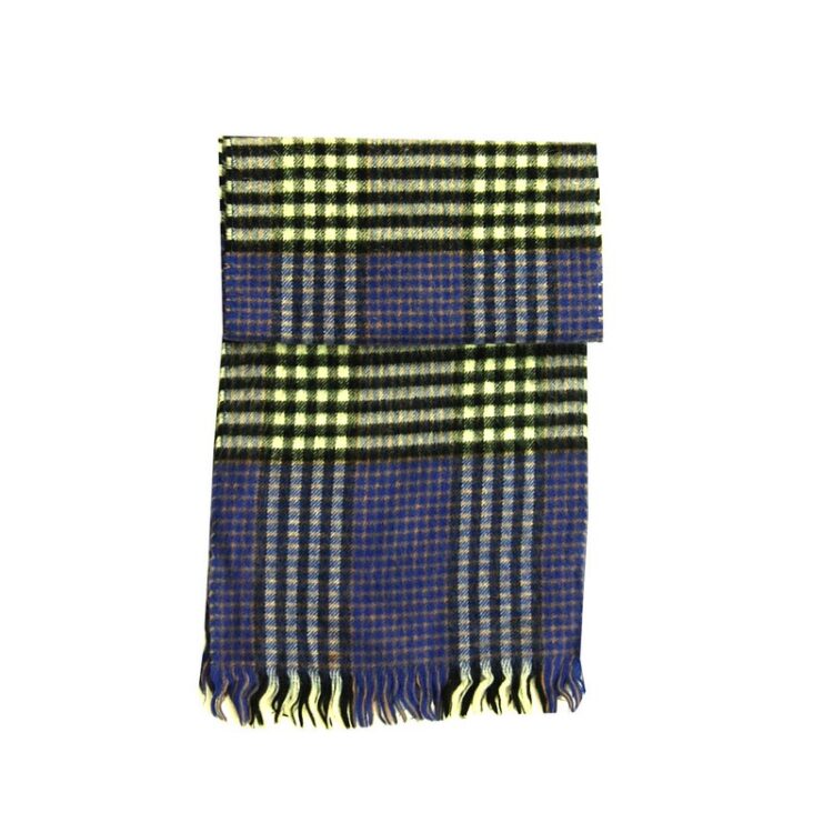 Purple Checkered Pattern Scarf