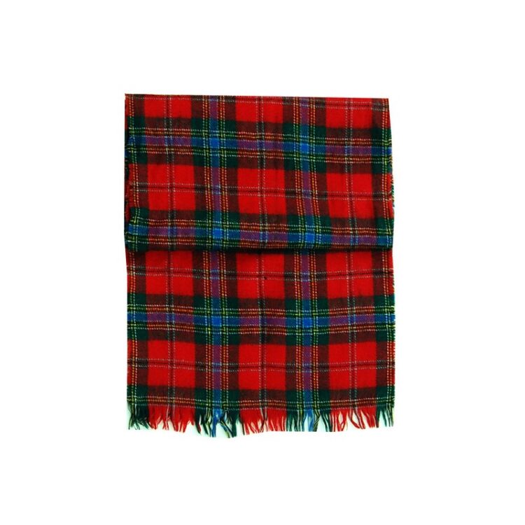 Red Tartan Patterned Scarf