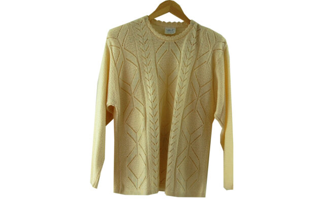 80s Cream Knitted Sweater