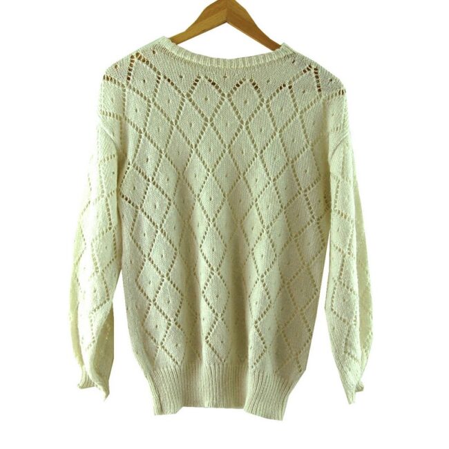 80s White Knitted Sweater