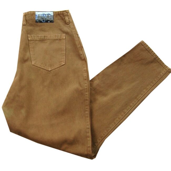 Brown High Waisted Jeans Mens