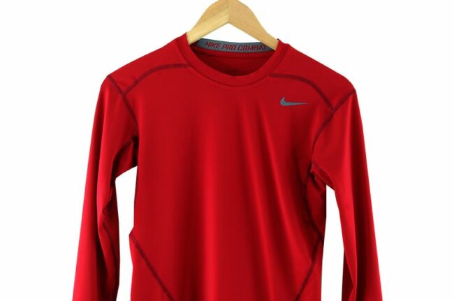 Front Top Close Up Nike Pro Combat Dri Fit Red Top