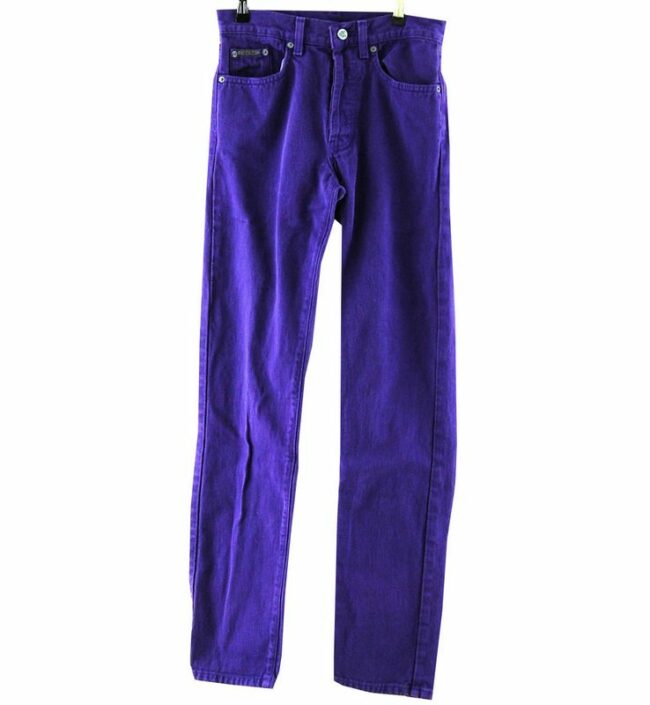 Front Calvin Klein Purple High Waisted Jeans