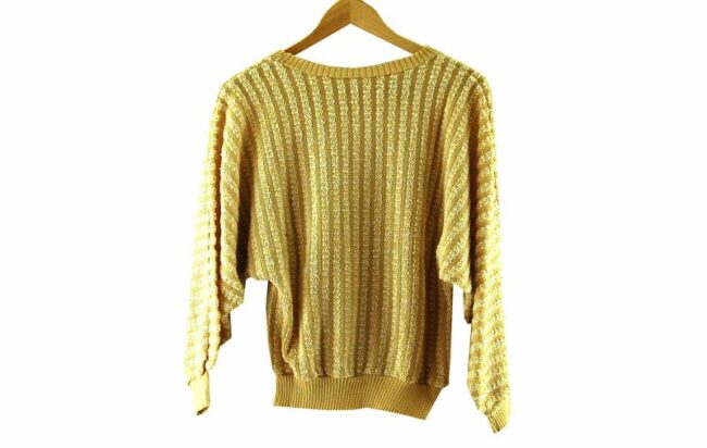 Back 80s Yellow Knitted Vintage Sweater
