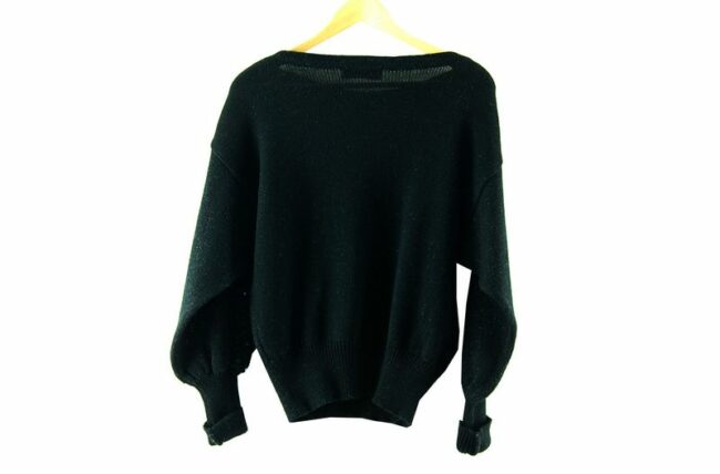 Back 80s Black Knitted Sweater