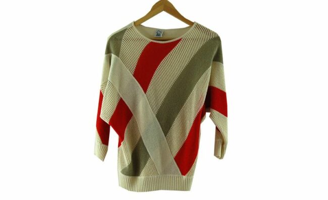 Sweater Front 80s Two Piece Knitted Sweater