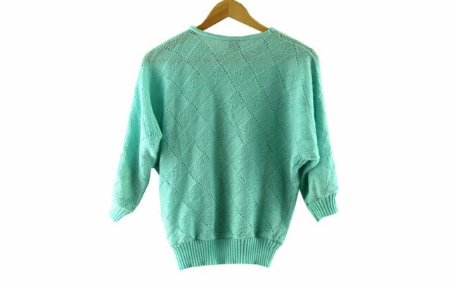 Back 80s Blue Knitted Sweater