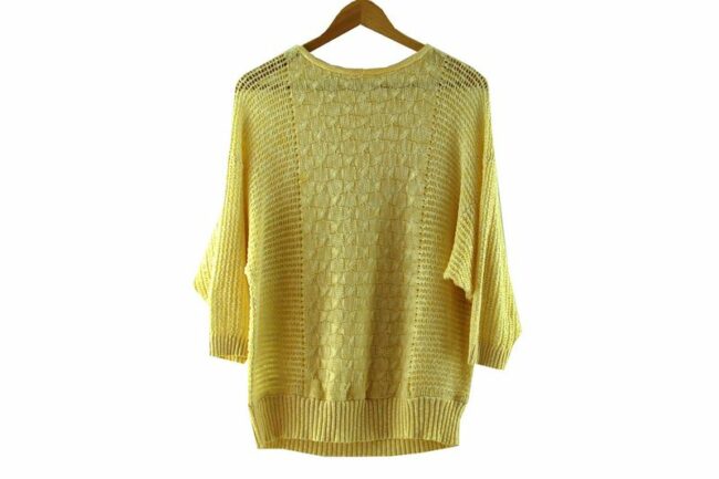 Back 80s Light Yellow Knitted Sweater