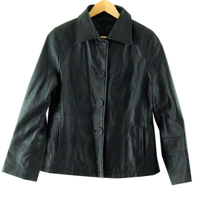2000s Genuine Leather Jacket Womens