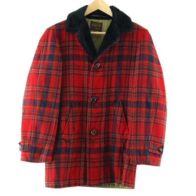 80s Pendleton Tartan Car Coat