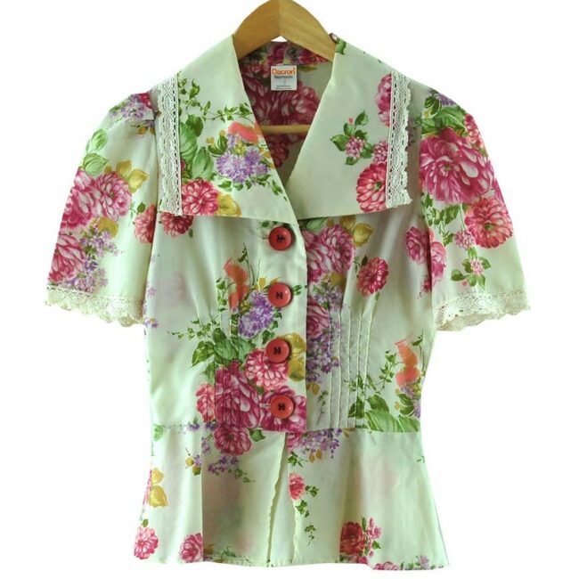 Broderie Anglaise 70s Floral Top