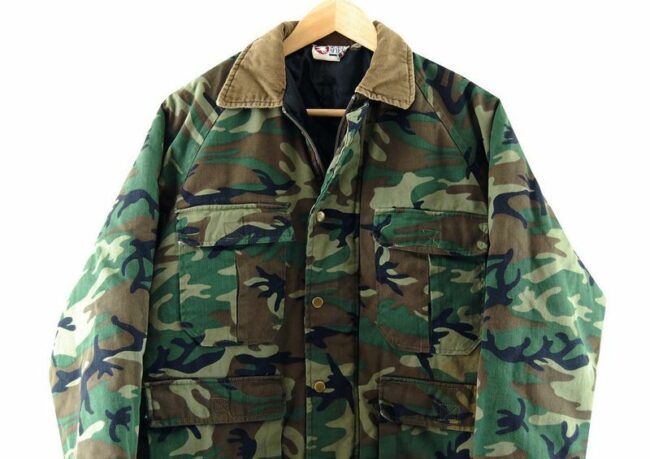Front Close Up Sports Afield Camouflage Jacket Mens