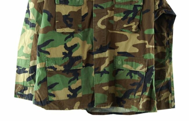 Front Bottom Close Up XL Military Camouflage Jacket