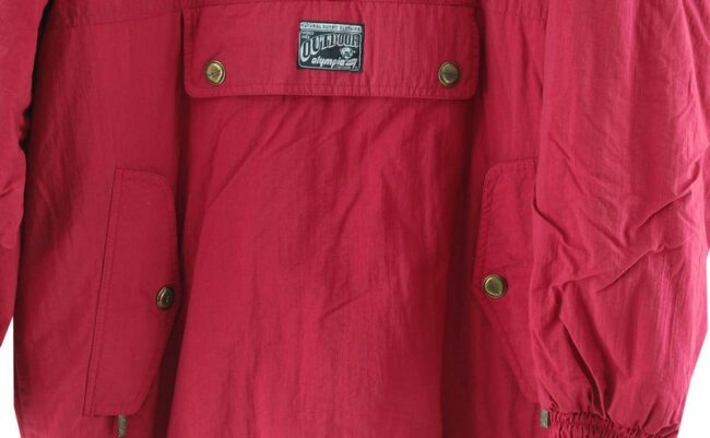 Front Close Up Olympia Red Outdoor Jacket Mens