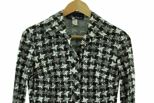 Front Close Up 70s Womens Shape Patterned Top