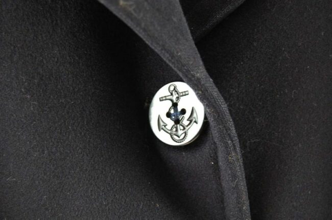 Button Close Up 1960s Melton Wool Pea Coat