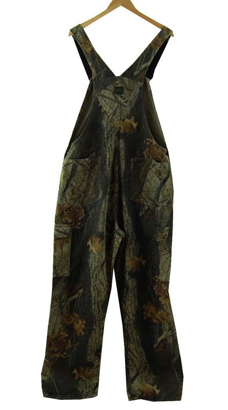 Back Long Camouflage Dungarees Mens