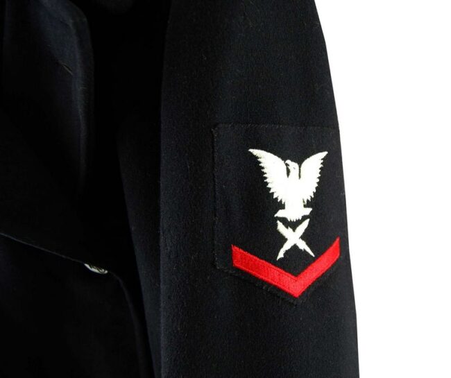 Logo Design Close Up 1965 US Navy Melton Wool Pea Coat