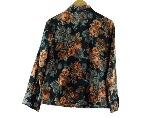 Back 70s Floral Pattern Blouse