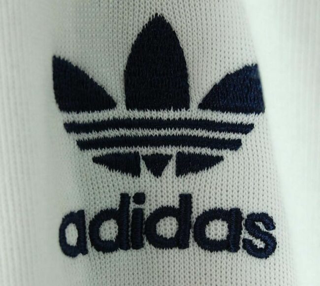 Logo White And Navy Adidas Tracksuit Jacket