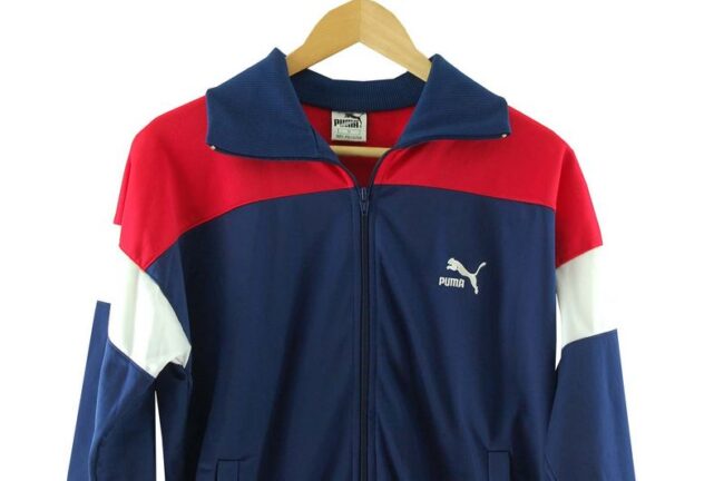 Front Close Up Puma Water Polo Navy Tracksuit Jacket