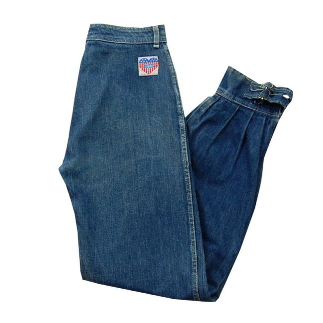 Foster High Waisted Blue Balloon Jeans