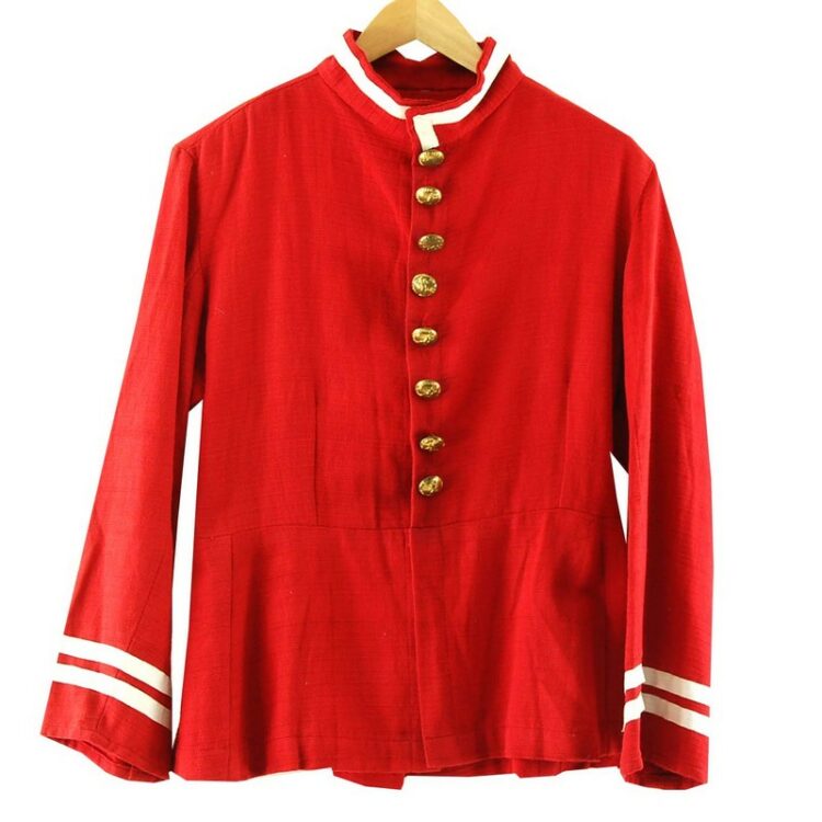 Red Military Tunic Style Jacket
