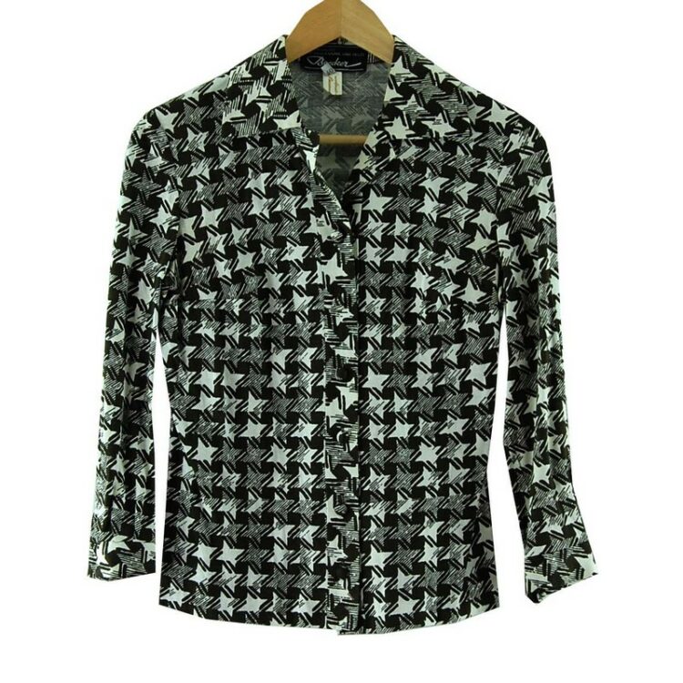 70s Womens Shape Patterned Top