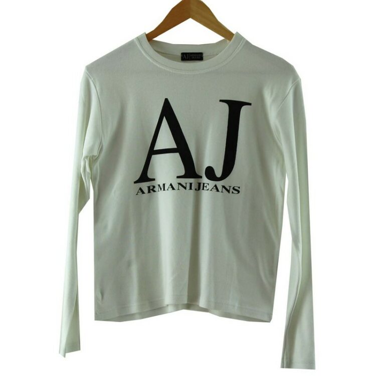 Armani Jeans White T Shirt Womens