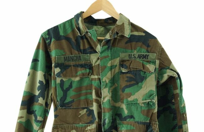 Front Close Up US Military Camouflage Jacket